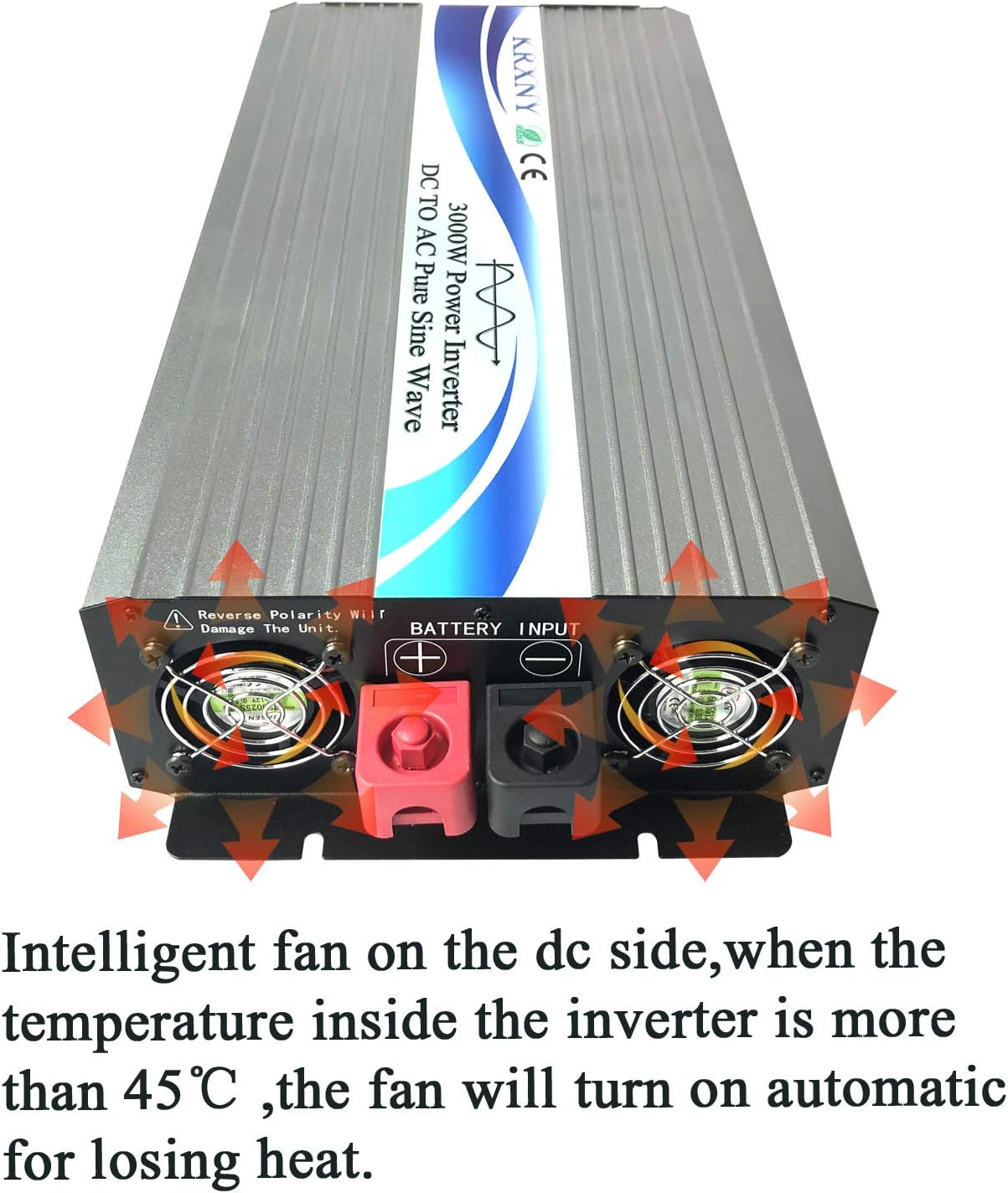 3000W Off Grid Pure Sine Wave Power Inverter 48V DC to 110V 120V AC 60HZ with LCD Display