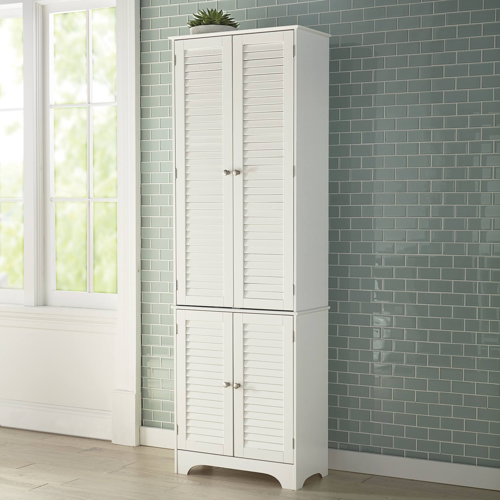 Louvre Linen Cabinet by BrylaneHome in White