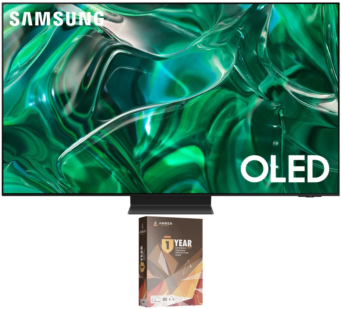 Samsung QN65S95CAFXZA 65 Inch Ultra Slim 4K Quantum HDR OLED Smart TV with an Additional 1 Year Extended Amber Protection (2023) - Curated Treasures Market