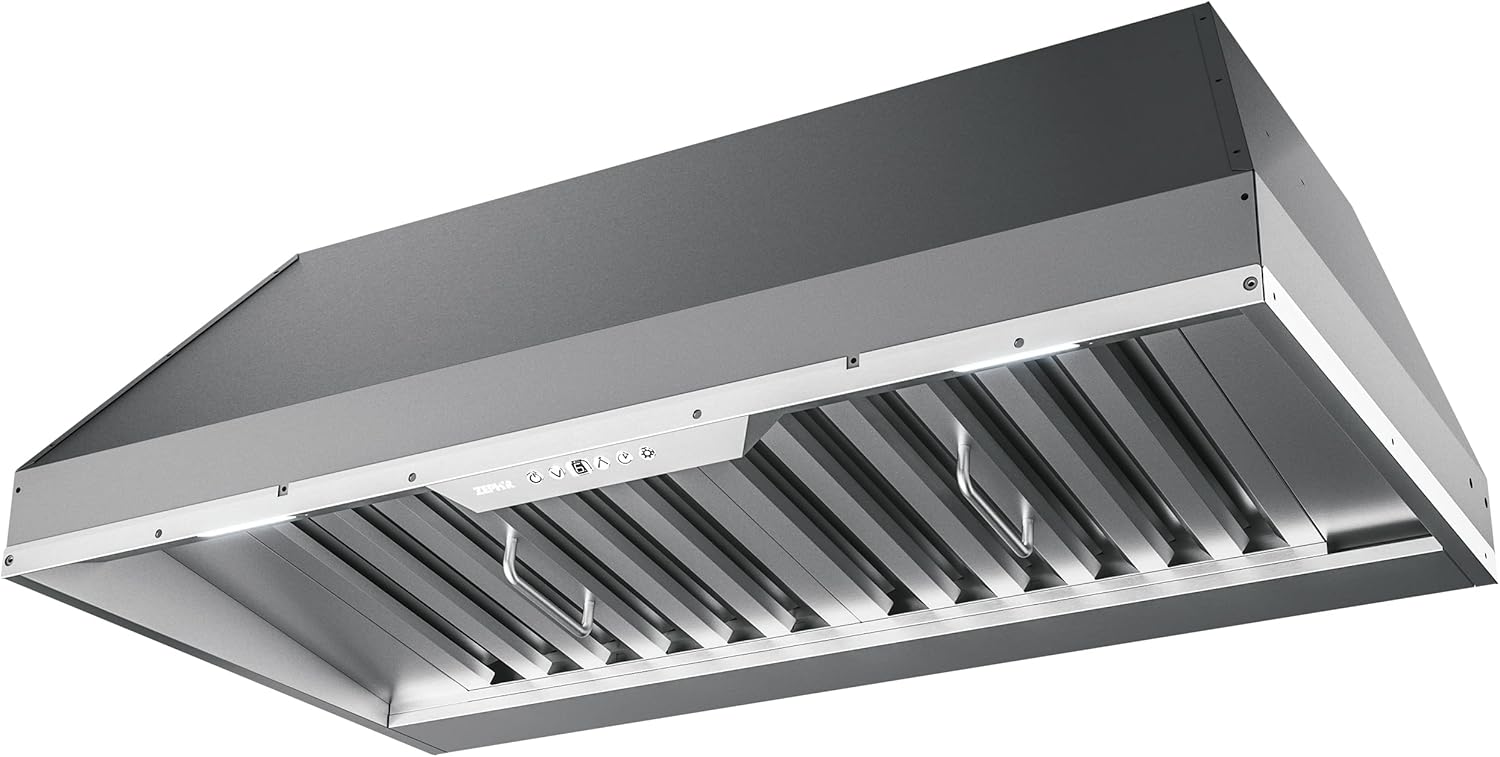 Zephyr 36 inch Essentials Power Monsoon I Ducted/Ductless Built In/Insert Range Hood - 600 CFM Powerful Kitchen Cabinet Vent Hood - Airflow Control and Stainless Steel Filter, LED Lights AK9234BS