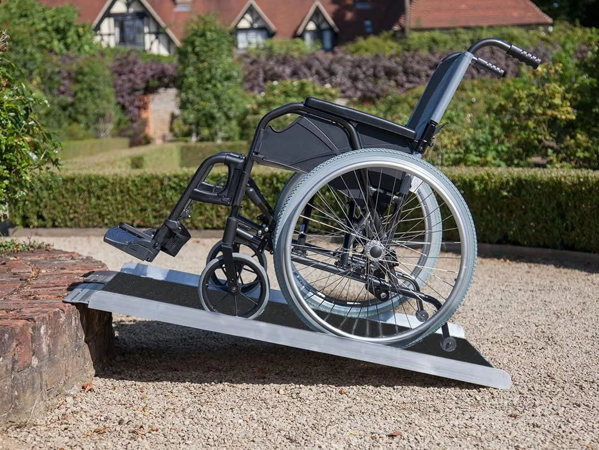 3' (36" X 31") Extra Wide Non-Skid Aluminum Wheelchair Scooter Loading Ramp 3FT, Lightweight Folding Portable Traction Ramp - Curated Treasures Market