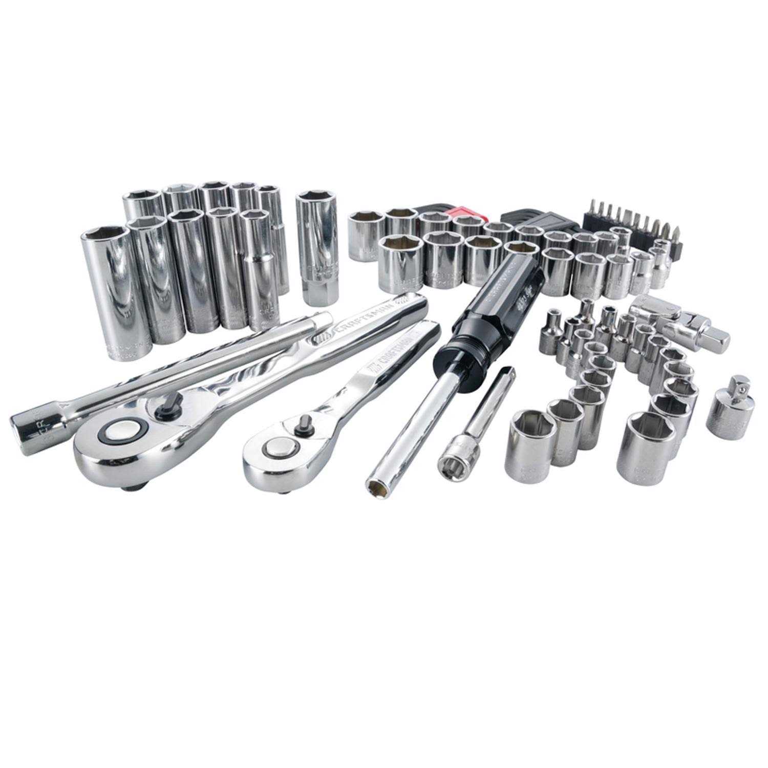 Craftsman 83-Piece Standard and Metric Polished Chrome Mechanics Tool Set with Hard Case - Shop Hardware Tools Online Store