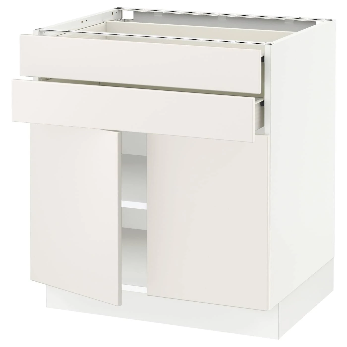 IKEA - SEKTION / F&Ouml;RVARA Base Cabinet W 2 doors/2 Drawers, white/Veddinge White, 30x24x30 39338878