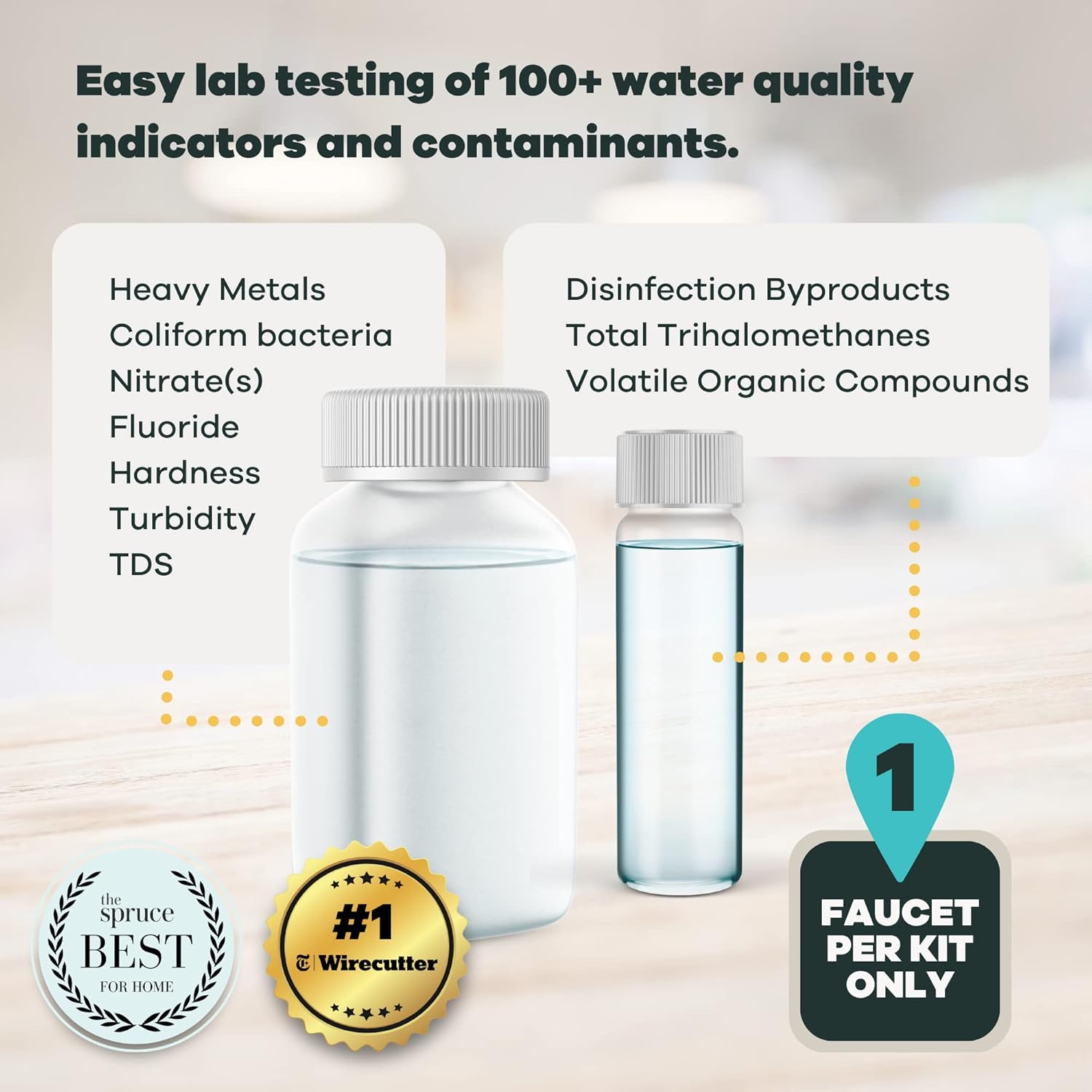 Advanced Home Water Test Kit | Well or City | EPA Certified Drinking Water Labs | "#1 Best Home Water Test" - Wirecutter