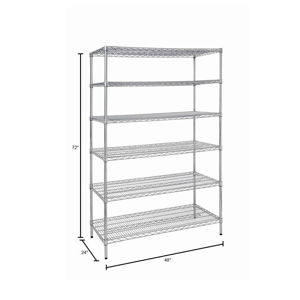 HDX 6-Shelves Steel Commercial Shelving Unit HD32448RCPS