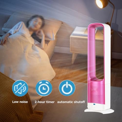 Bladeless Fan for Bedroom 29" Quiet Tower Fan with Remote 90° Oscillating Fan for Indoors Easy to Clean Office Cooling Fan for Table/Desk,Living Room,Home,Commercial Shop