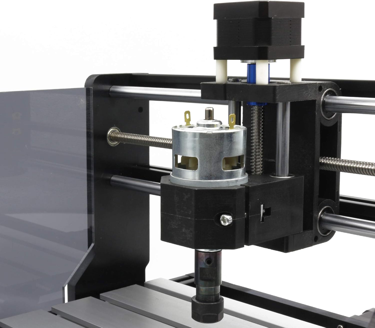 DIY CNC 3018PRO-M 3 Axis CNC Router Kit + PCB Milling, Wood Carving Engraving Machine + ER11 and 5mm Extension Rod (Working Area 300x180x45mm)