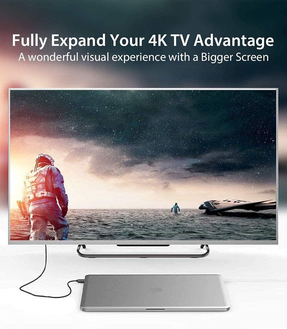 USB to HDMI Adapter Cable for Mac iOS Windows 10/8/7/Vista/XP, USB 3.0 to HDMI Male HD 1080P Monitor Display Audio Video Converter Cable Cord - 2M