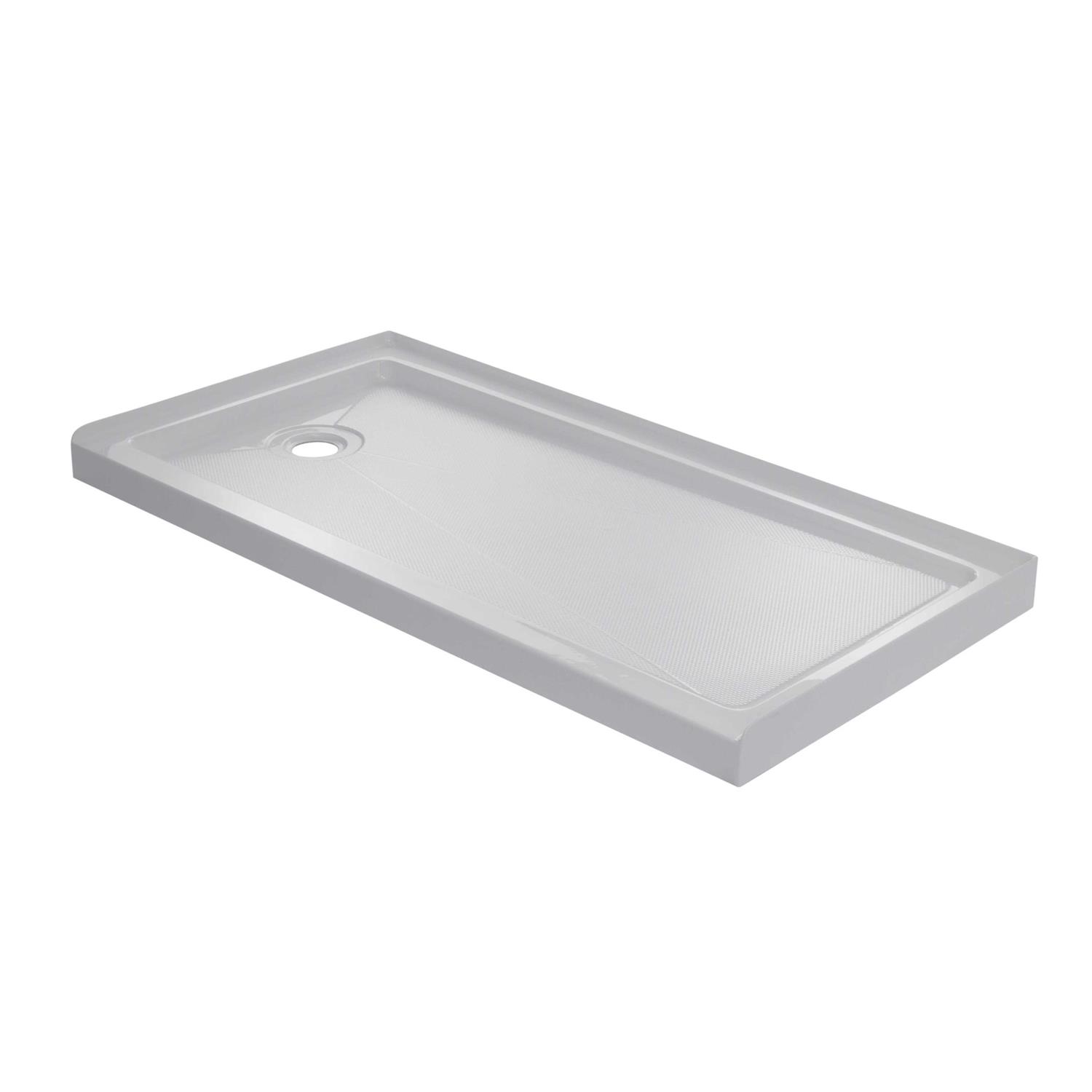 CRAFT + MAIN 60 in. x 32 in. Single Threshold Left Drain Shower Base in White - Shop Hardware Tools Online Store