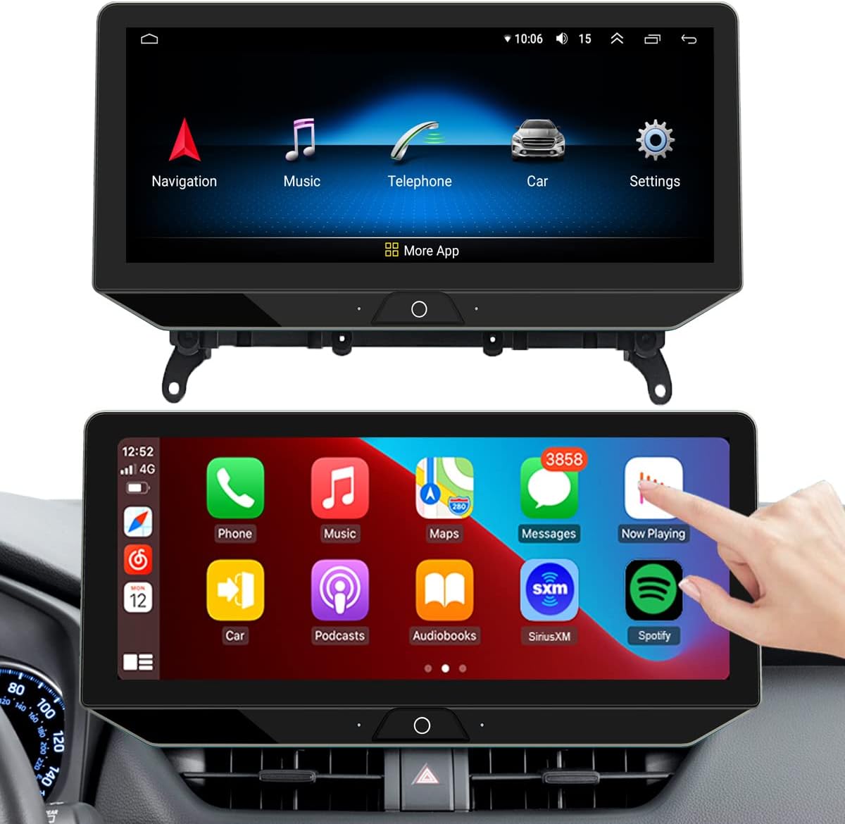 Radio for Toyota RAV4 Android Stereo 2019 2020 2021 2022 IPS 12.3inch Touch Screen 4G RAM 64G ROM Build in Wireless carplay 4G LTE Free Camera