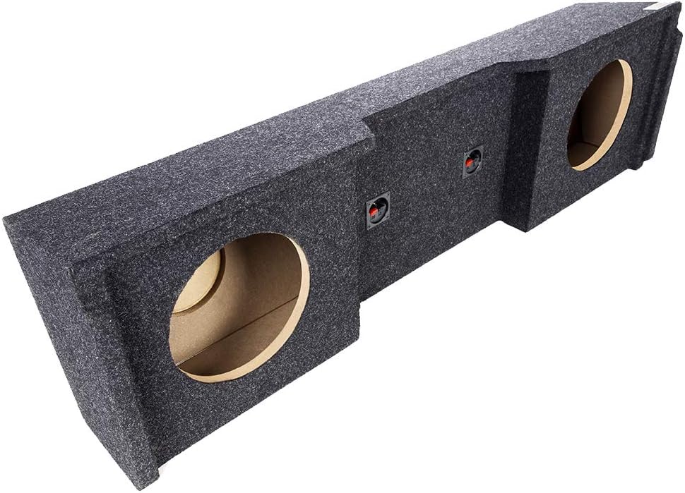 Atrend Bbox A152-12CP Dual 12” Sealed Subwoofer Enclosure Fits 1999-2007 Chevrolet/GMC Silverado/Sierra Cab, charcoal
