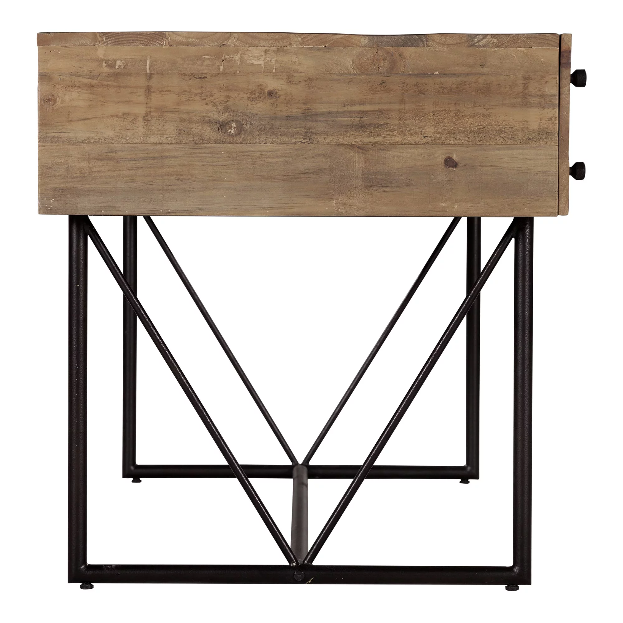 Moe's Home Collection Orchard Wood Writing Desk with Steel Base in Natural