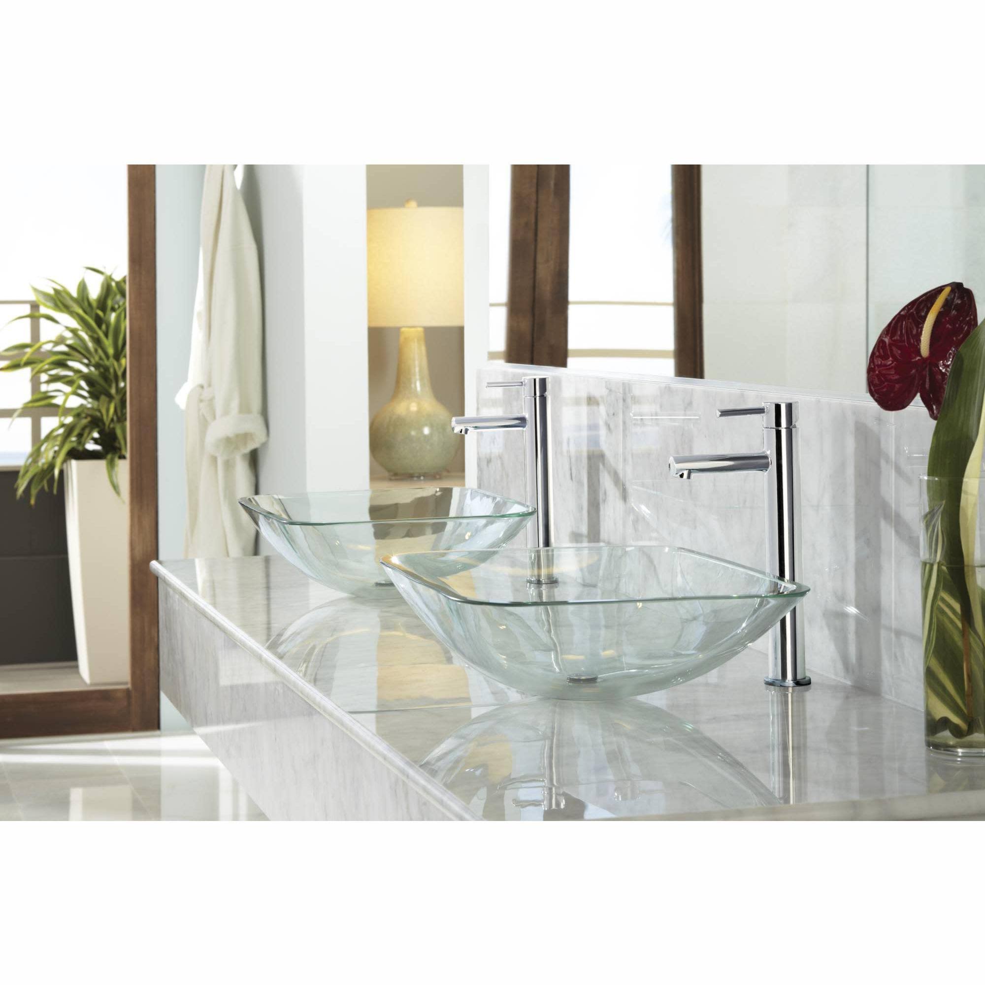 Moen Align Single Handle Vessel Bathroom Faucet Brushed Gold, 6192BG