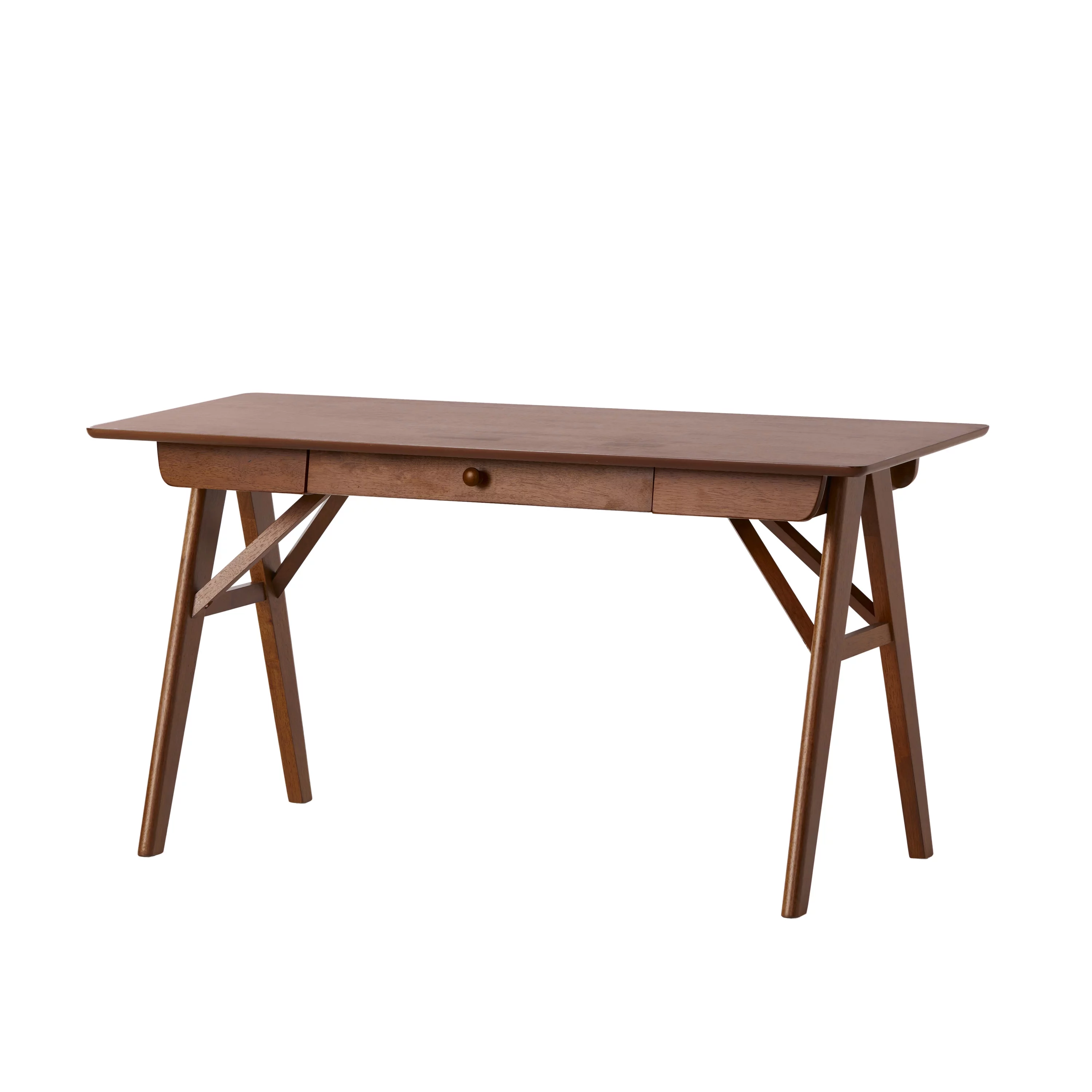 Belle Mid Century Wood Desk Walnut