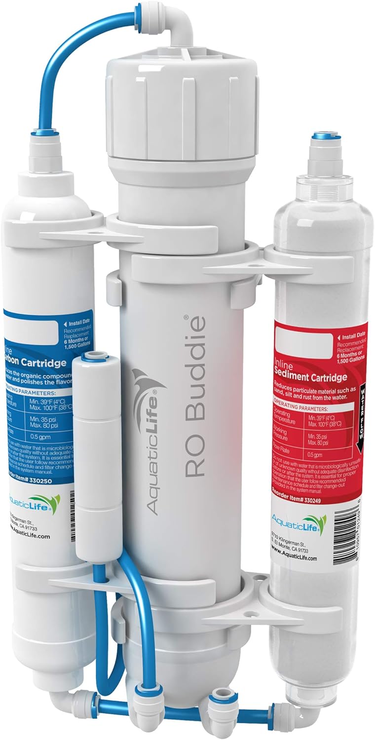 AQUATICLIFE Aquatic Life RO Buddie Plus DI Four Stage Reverse Osmosis Deionization Unit 50 GPD Pack of 2