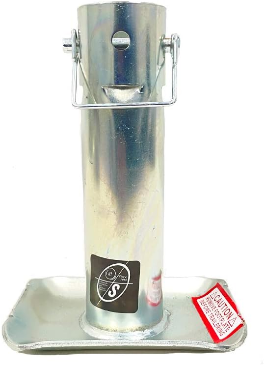 Southwest Wheel 5,000 lbs top Wind A-Frame Trailer Jack w/Zinc Round Tube Foot Plate Pack of 2