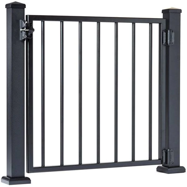 Series 100 - 42x22W x 42x22H Fixed Gate w/ Square Balusters, Gloss White