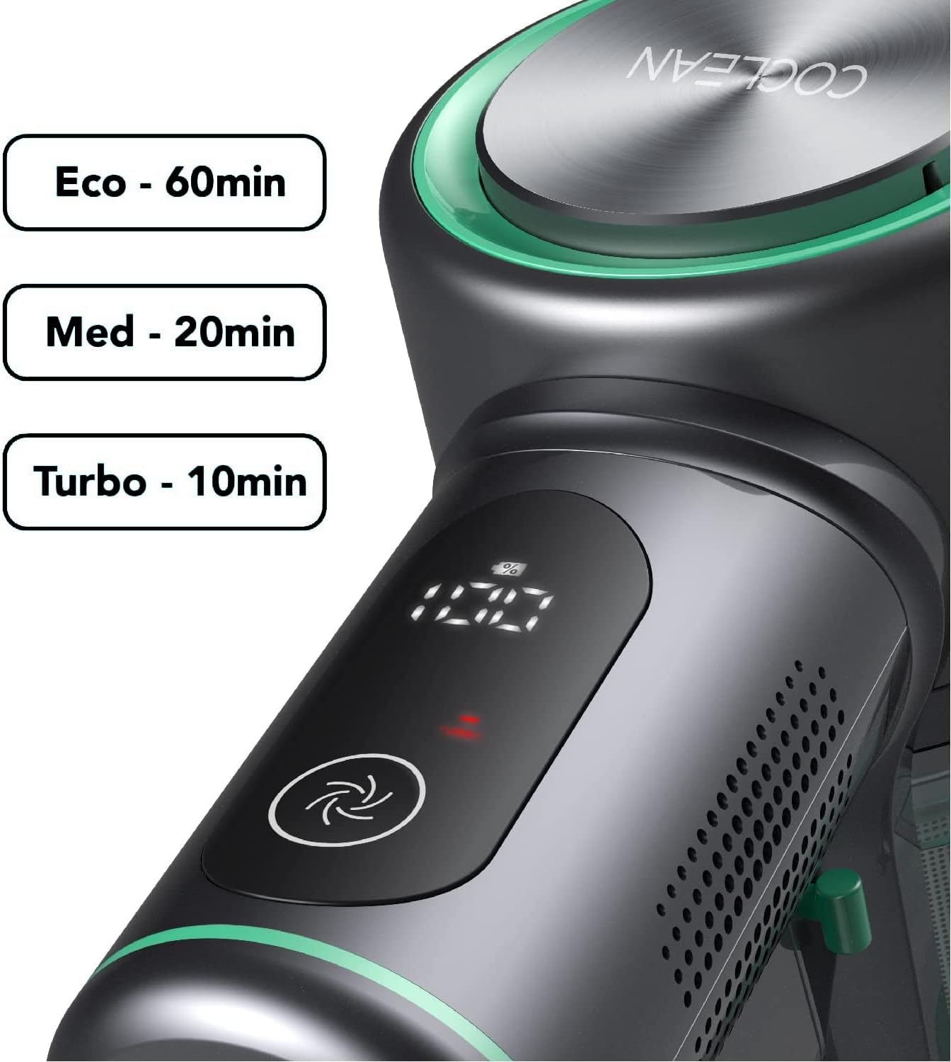 CoClean Cordless Vacuum Cleaner, Smart Stick Vacuum with 400W Brushless Motor, 25Kpa Powerful Suction Up to 60min Runtime, LED Display, Lightweight Cordless Vacuum for Carpet, Hardwood Floor, Pet Hair