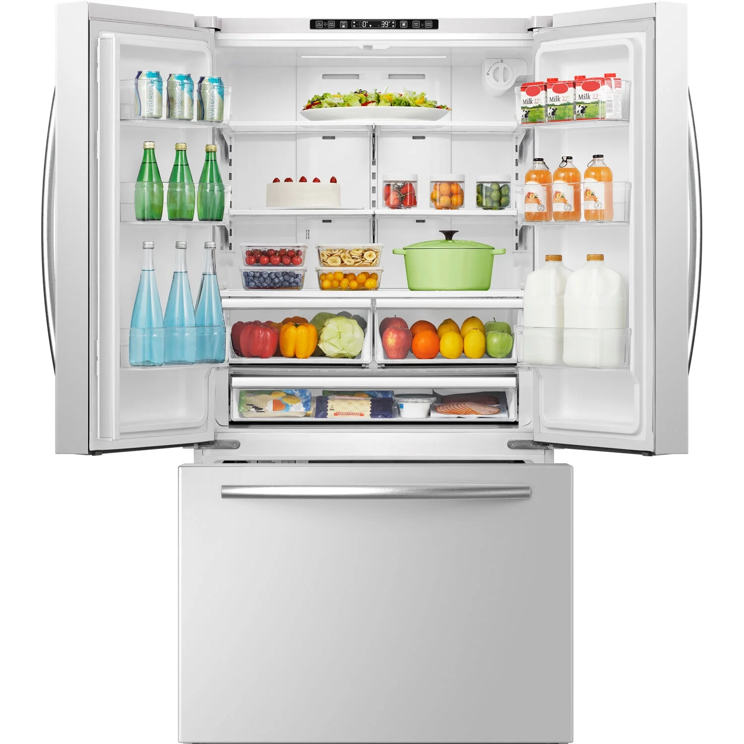 Mora  New 26.6 Cu. ft. 35.98 in Standard Depth French Door Refrigerator