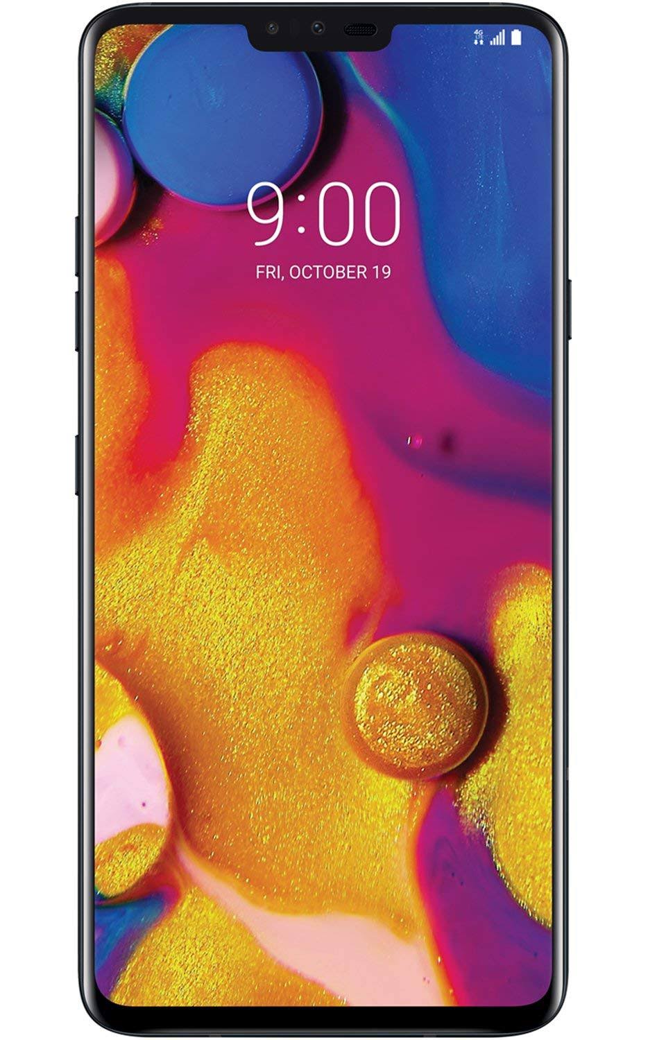 LG V40 ThinQ 64GB T-Mobile Smartphone w/ 5-Cameras, 6.4x22 QHD+ Display - Aurora Black (Renewed)