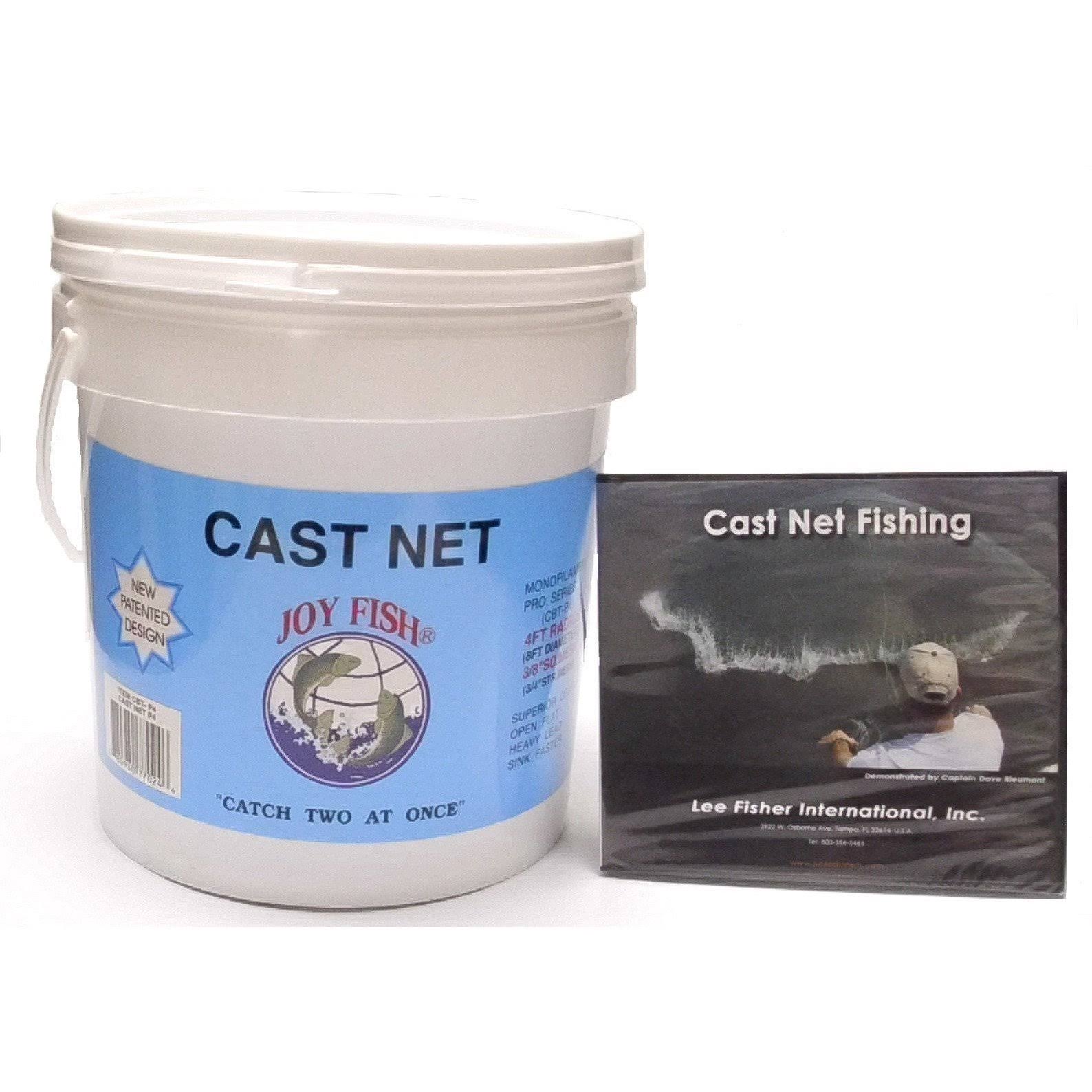 Joy Fish Cast Net - 3/8x22 Sq. Bait Mesh 6 ft
