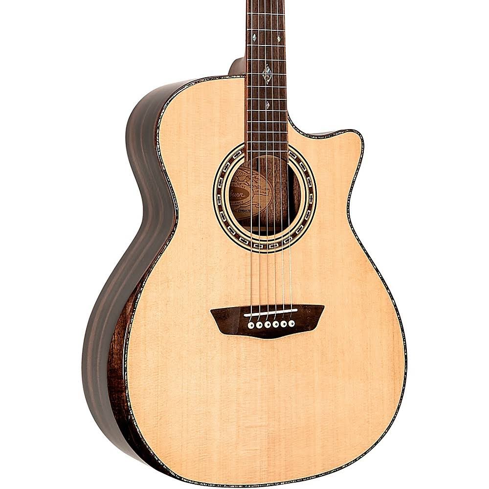 Washburn Wcg80 Comfort Series Grand Auditorium Cutaway Acoustic-Electric Guitar Natural - Avayadevconnect
