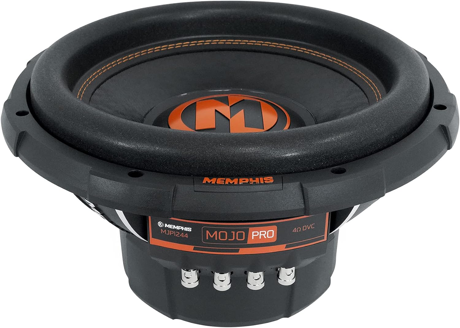 Memphis Audio MJP1244 12 in 1500 Watt MOJO Pro Car Audio Subwoofer DVC 4 ohm Sub, Black