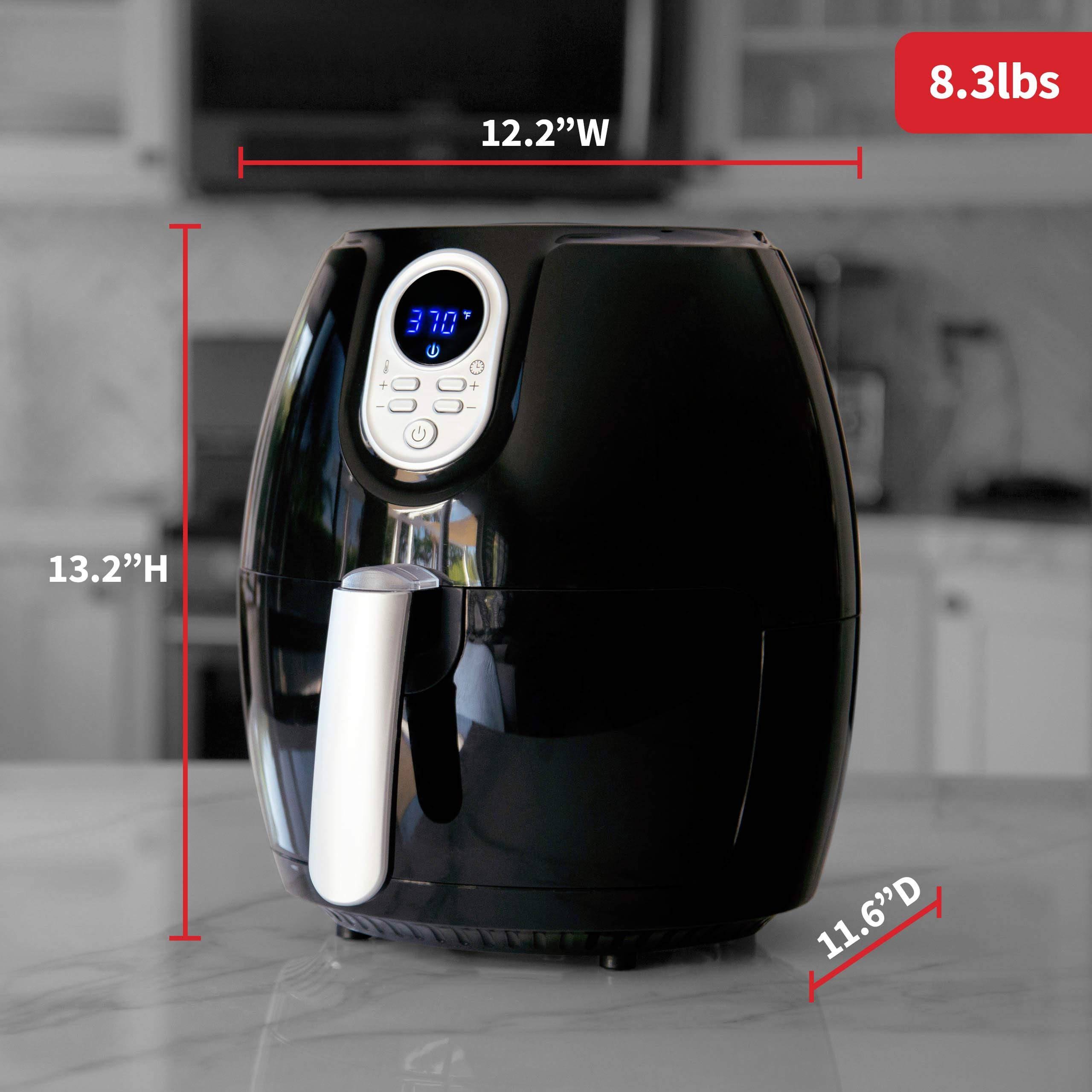 Magic Chef MCAF26DB Air Fryer, Digital, Black