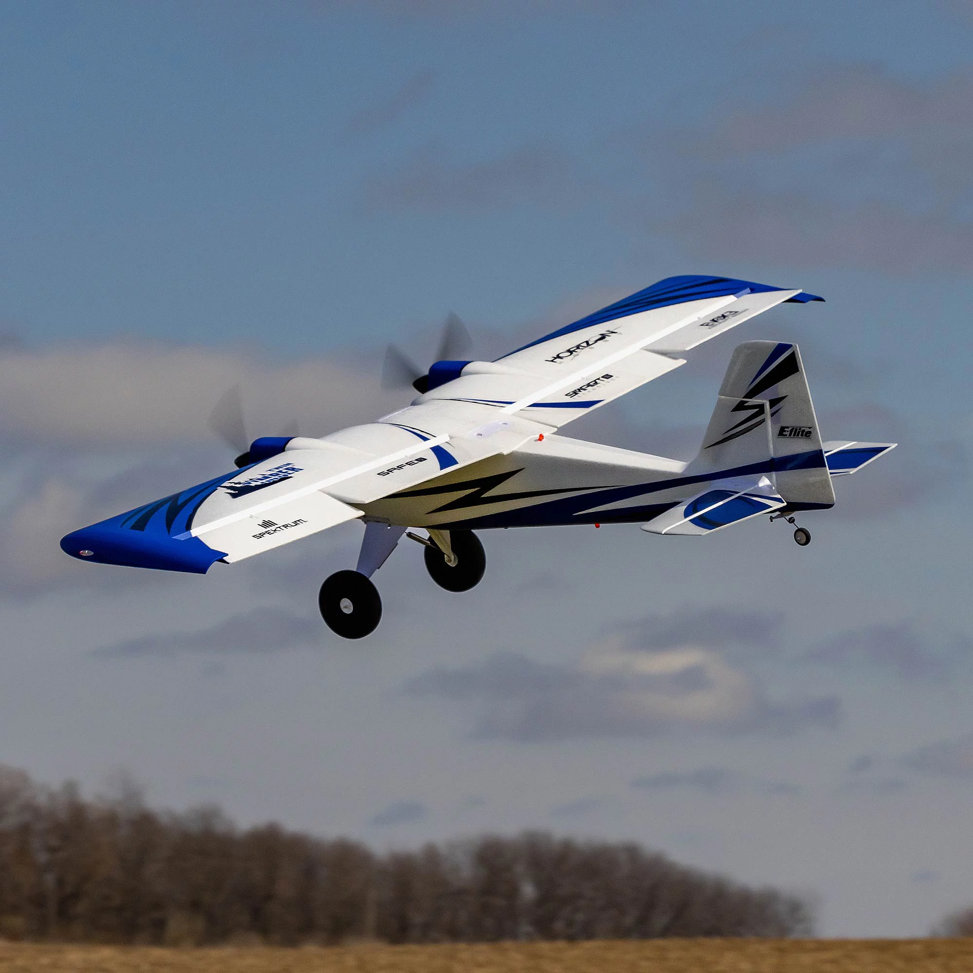 E-flite RC Airplane Twin Timber 1.6m BNF Basic Transmitter Battery and Charger Not Included with AS3X and SAFE Select EFL23850 Airplanes B&F Electric Airplanes B&F Electric - Curated Treasures Market