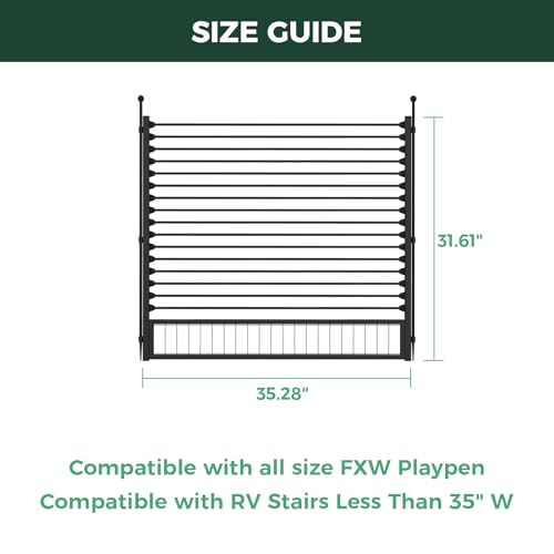 FXW Instant Dog Playpen, Portable Pet Fence for Outdoor, RV Trips, and Camping, 40inch, 16 Panels for Medium and Large Dogs│Patented