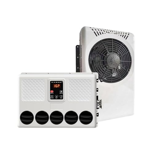 UAHKPA 12V Truck Air Conditioner,Split Type Truck Parking Air Conditioner,Universal 12V Air Conditioner 9000BTU DC Air Conditioner，for Trucks, RVs, trailers, vans, campers, buses, etc