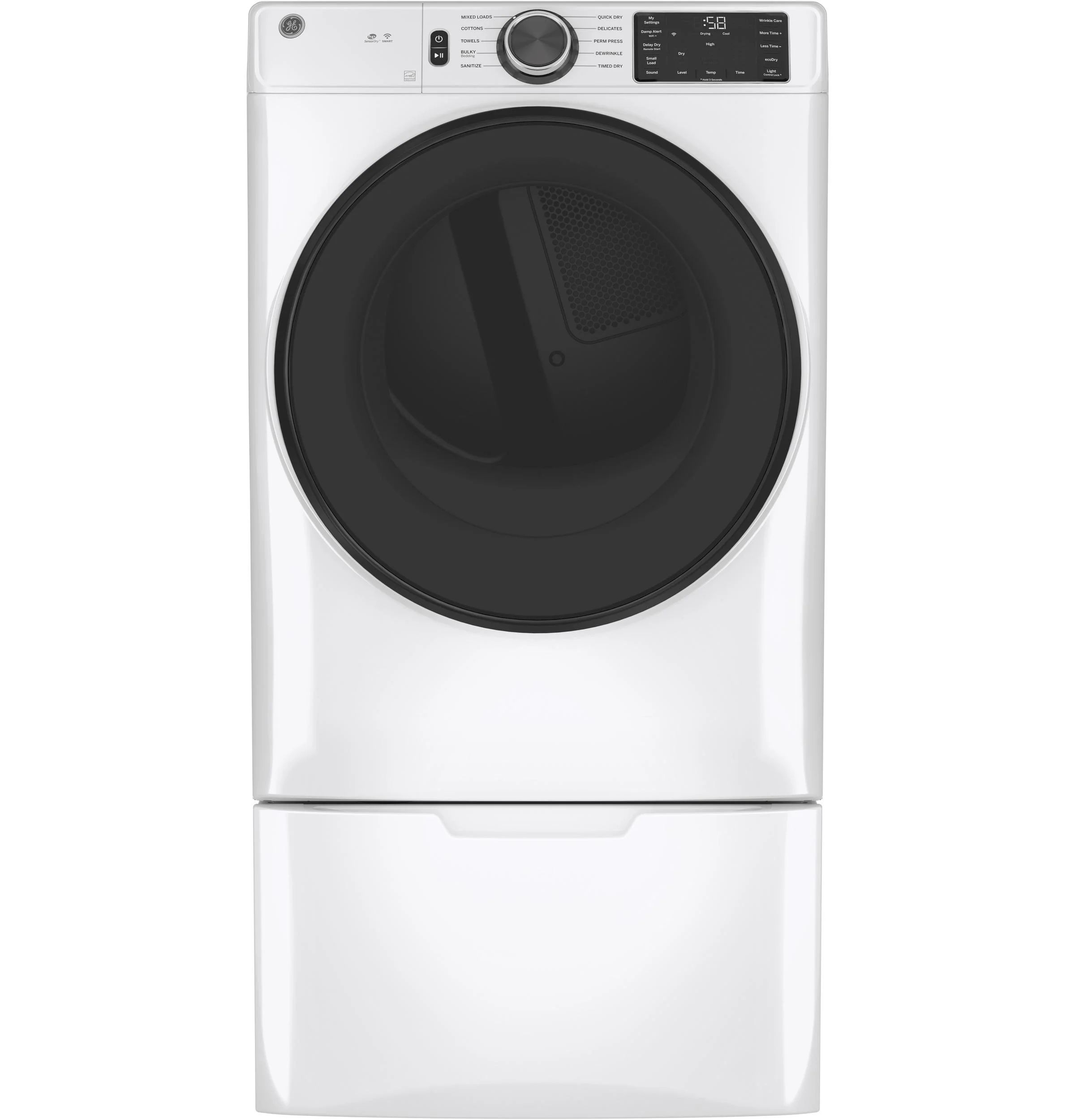 Ge Gfd55gs 28" Wide 7.8 Cu Ft. Energy Star Rated Gas Dryer - White
