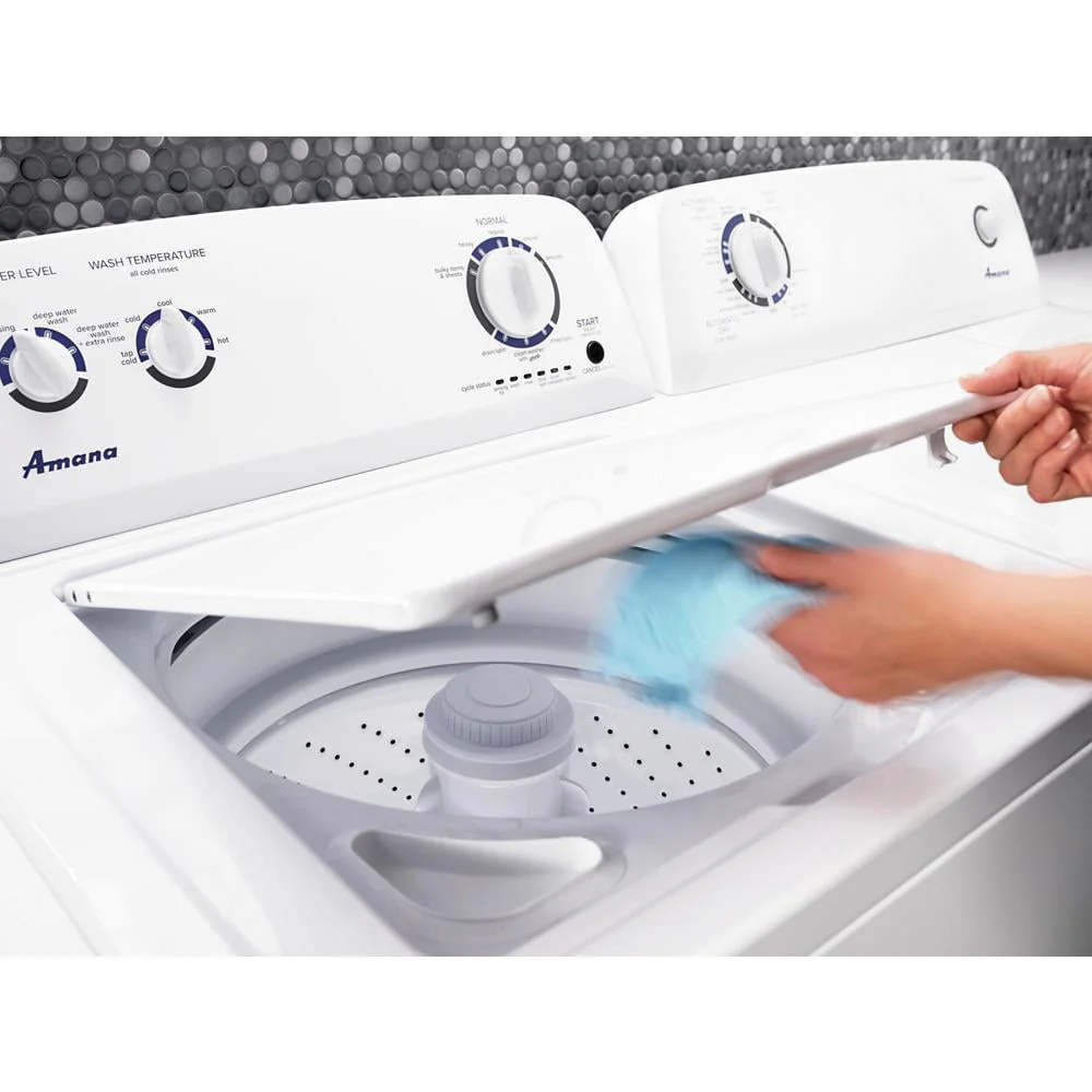 Amana 3.5 cu ft Dual Action Agitator Top Load Washer in White