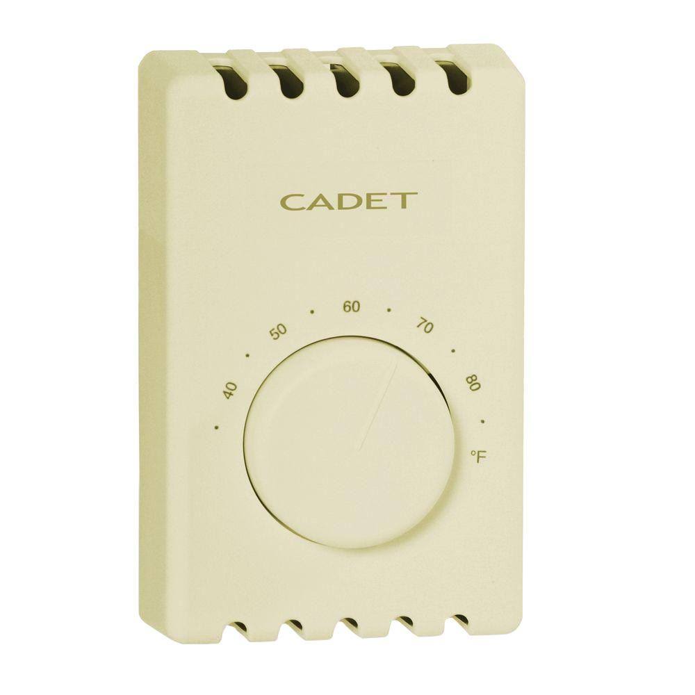 Cadet T410A-A Mechanical Single Pole Wall Mount Thermostat