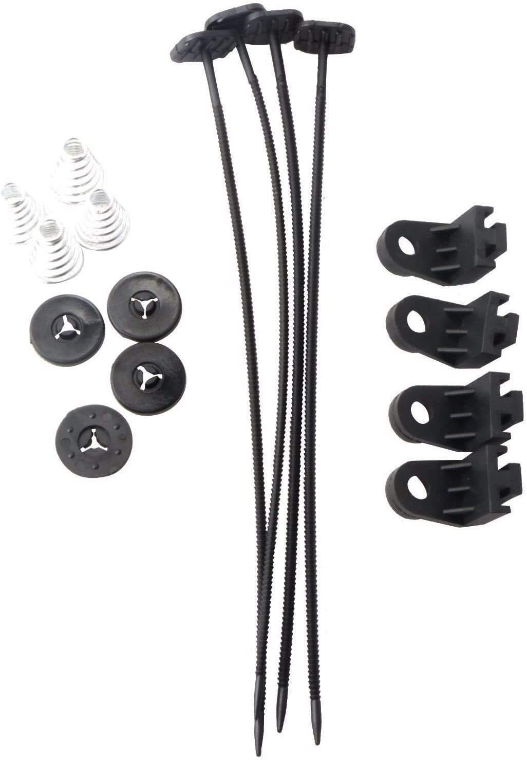 MOSTPLUS Black Universal Electric Radiator Slim Fan Push/Pull 12V + Mounting Kit (12 Inch) Set of 2 Pack of 2