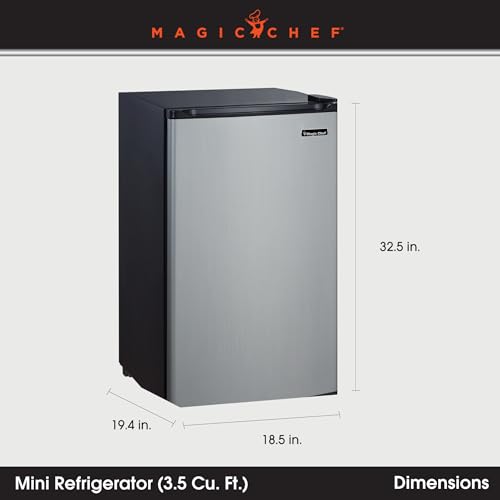 Magic Chef 3.5-Cu. Ft. Refrigerator with Full-Width Freezer Compartment in White