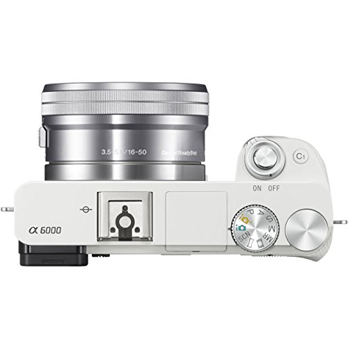 Sony Alpha a6000 Mirrorless Digital Camera with 16-50 mm Lens, 24 MP (White)