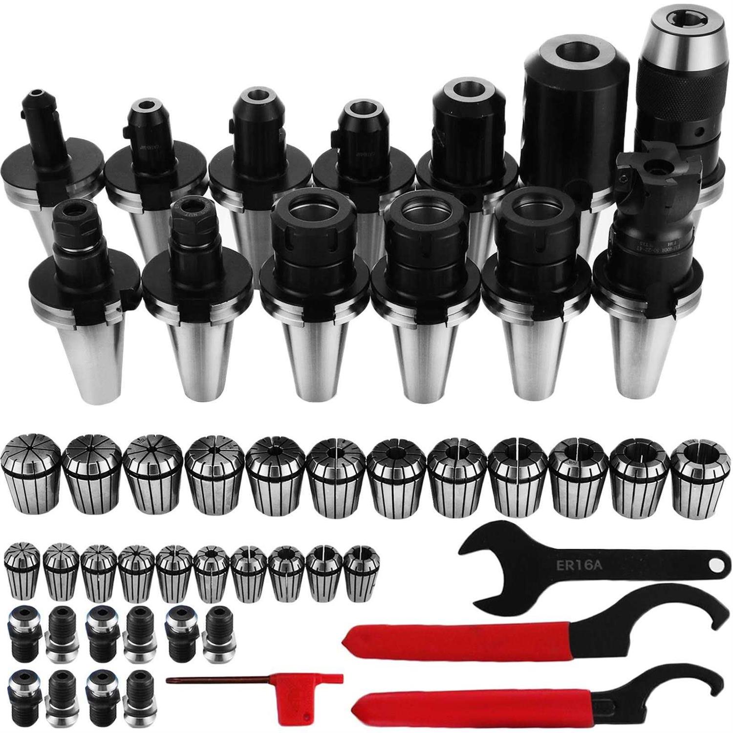 VEVOR Collet Set CAT40 ER32 CAT40 ER16 Spring Steel Collet Chuck Tooling Package for Milling Machine - Shop Hardware Tools Online Store
