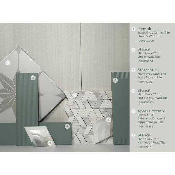 Daltile Stencil 4 in. x Glazed Porcelain Tile - Shop Hardware Tools Online Store