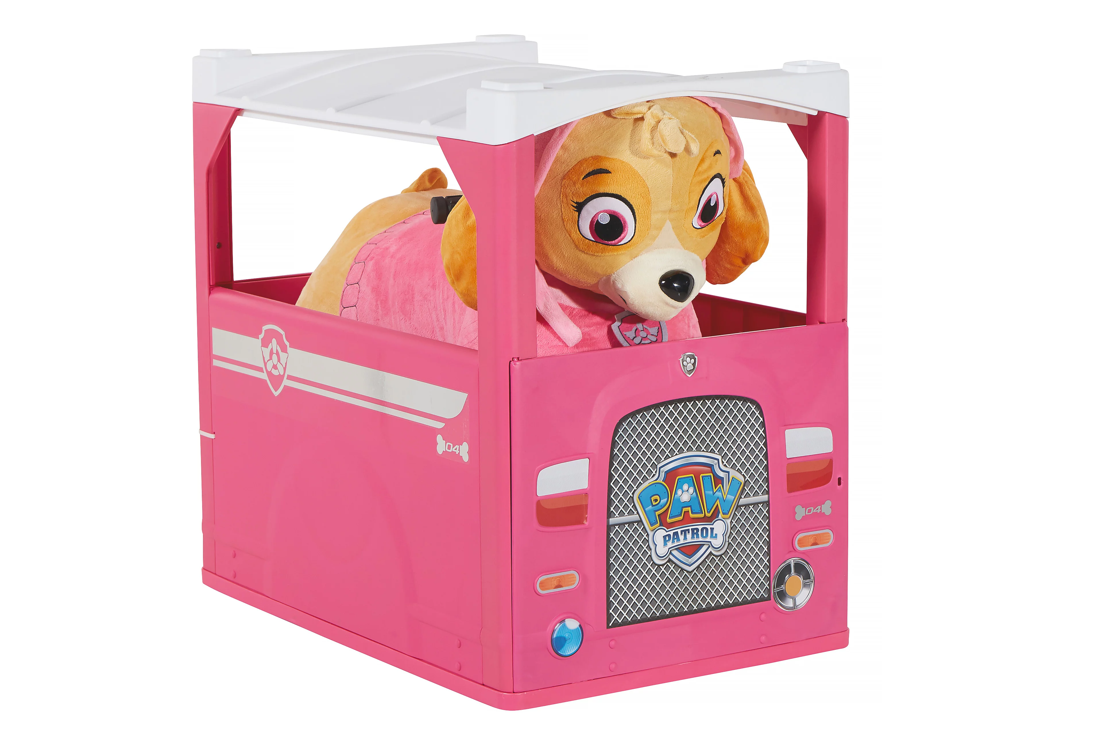 Paw Patrol 6 Volt Plush Skye Ride-on with Pup House Included by Dynacraft! - Curated Treasures Market