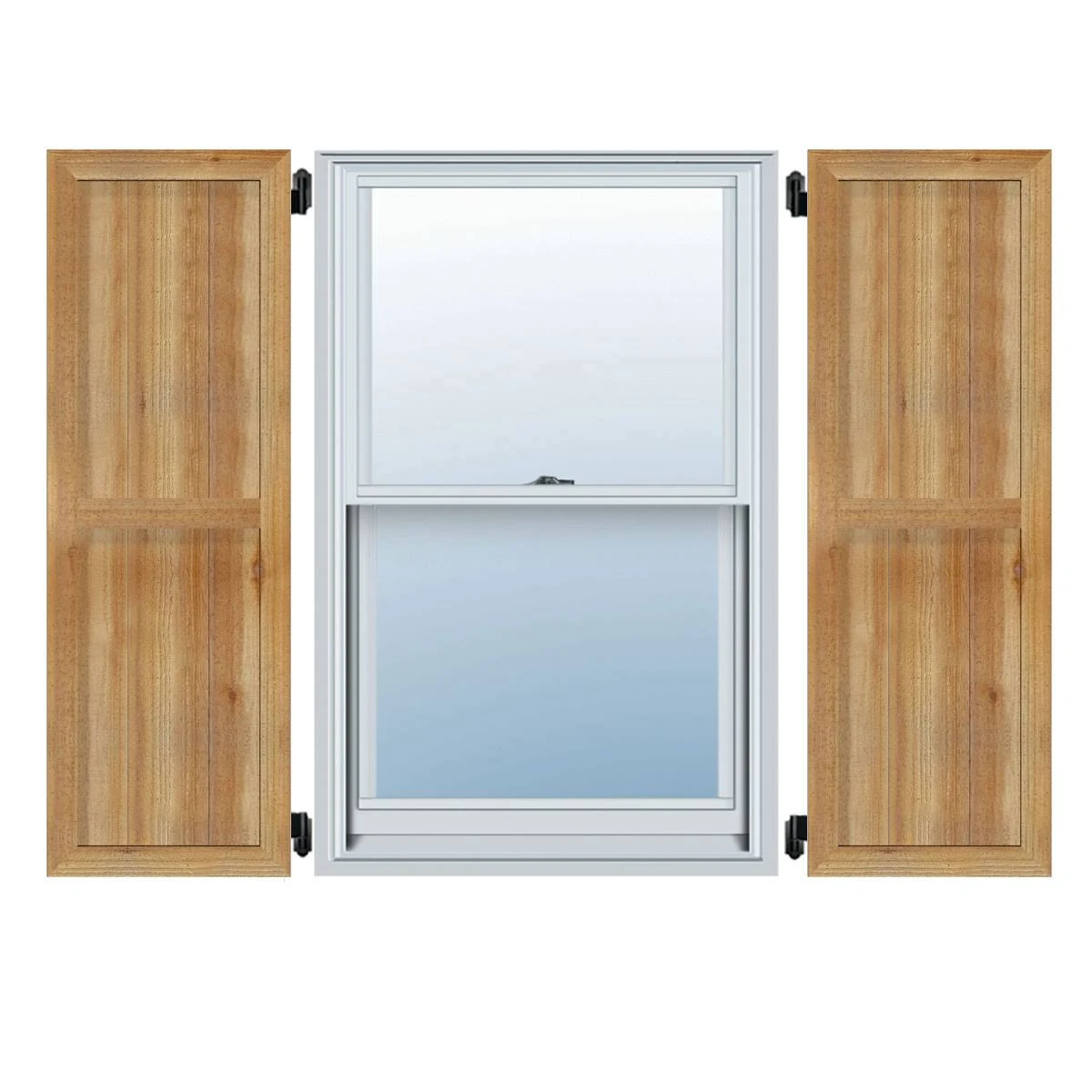 21 1/2x22W x 66x22H TimberCraft Four 5 3/8x22 Boards Framed Board-n-Batten Shutters, Rough Sawn Western Red Cedar (Per Pair)