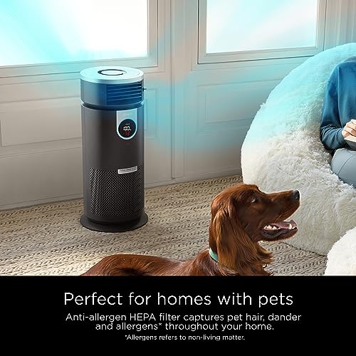 Shark 3 in 1 Air Purifiers for Home, Bedroom, or Office with HEPA Filter, Small Space Heater and Fan Combo, Covers up to 500 Sq Ft, Clean Sense Technology