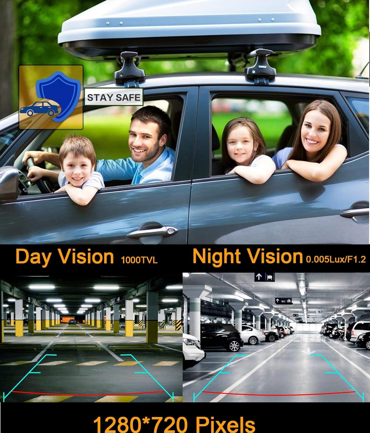 HD 1280x720p Golden Camera for Jeep Wrangler JK,JL,TJ, Rubicon, Sahara, Unlimited, Jeep Sport,3nd Generation Camera Rear View Reversing Backup Camera Night Vision Waterproof Backing Camera