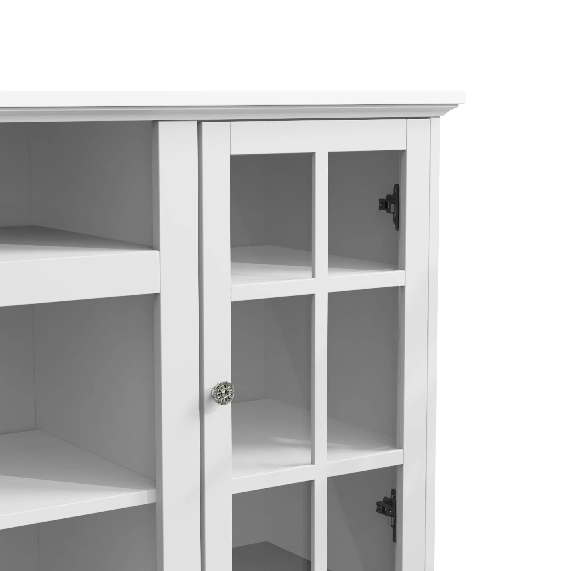 TV Stand Modern Farmhouse Wood Entertainment Center for TVs up to 65", White