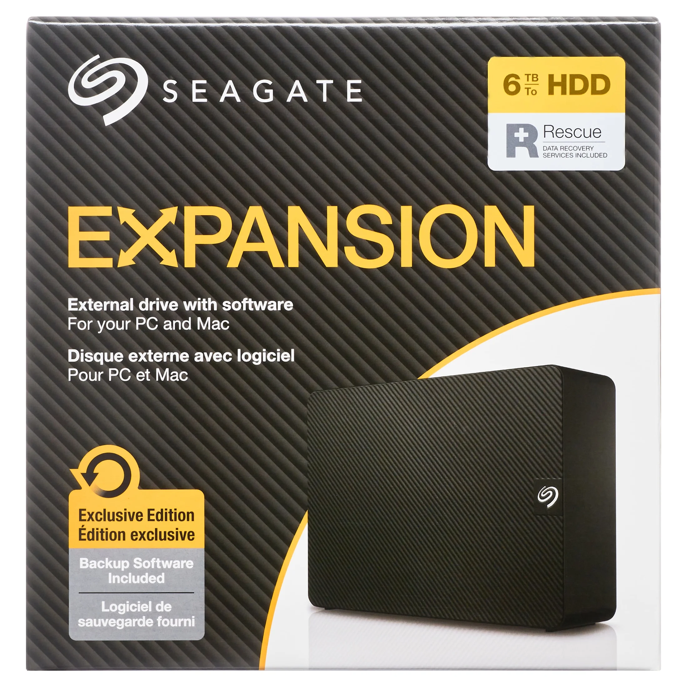 Seagate ExpansionPLUS 8TB External Hard Drive - USB 3.0 with Rescue Data Recovery (STKR8000400)
