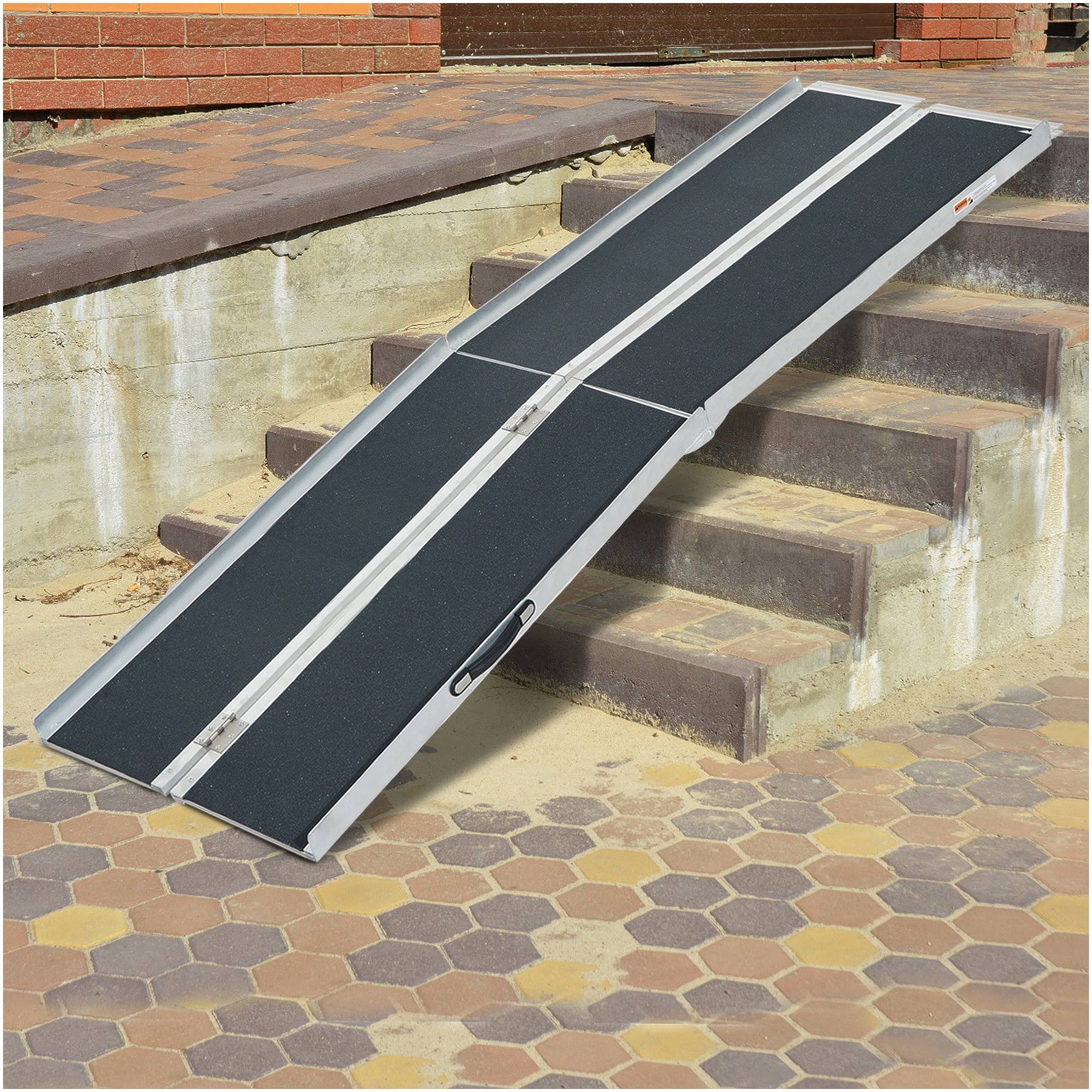 HomCom 8& Aluminum Folding Mobility Scooter / Wheelchair Ramp