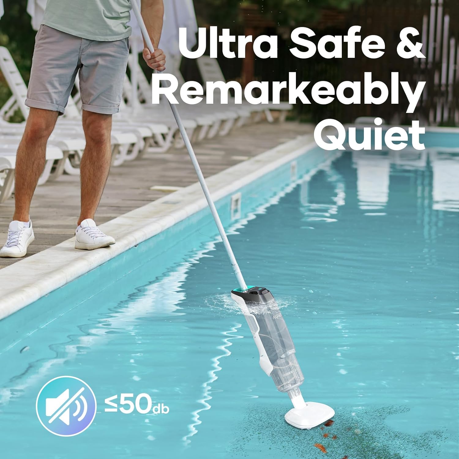 AIPER Cordless Pool Vacuum Cleaner, Handheld Rechargeable Swimming Pool Vacuum, 29 GPM Strong Suction, Two Cleaning Modes, Hot Tubs Spas Pool Vacuum for Above & In-ground Pools (2024 Upgrade)
