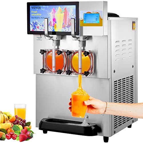 VEVOR Commercial Slushy Machine, Margarita Smoothie Frozen Drink Maker, Slushie Machine for Party Cafes Restaurants Bars Home Use