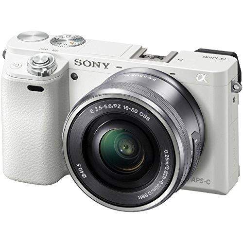 Sony Alpha a6000 Mirrorless Digital Camera with 16-50 mm Lens, 24 MP (White)