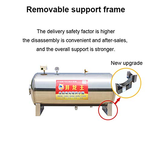 Stainless steel pressure tank container, automatic tap water pressurized water storage tank, Expansion tanks for pressurized water supply systems, With pressure gauge and negative pressure valve